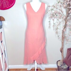 Consigns 2morrow Vintage chiffon 2k asymmetrical peach dress